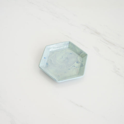 HEXAGON SEAFOAM MARBLE CATCHALL