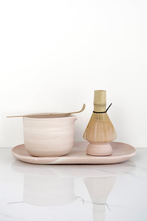 Ren•Vois Blush Marble Matcha Table Set