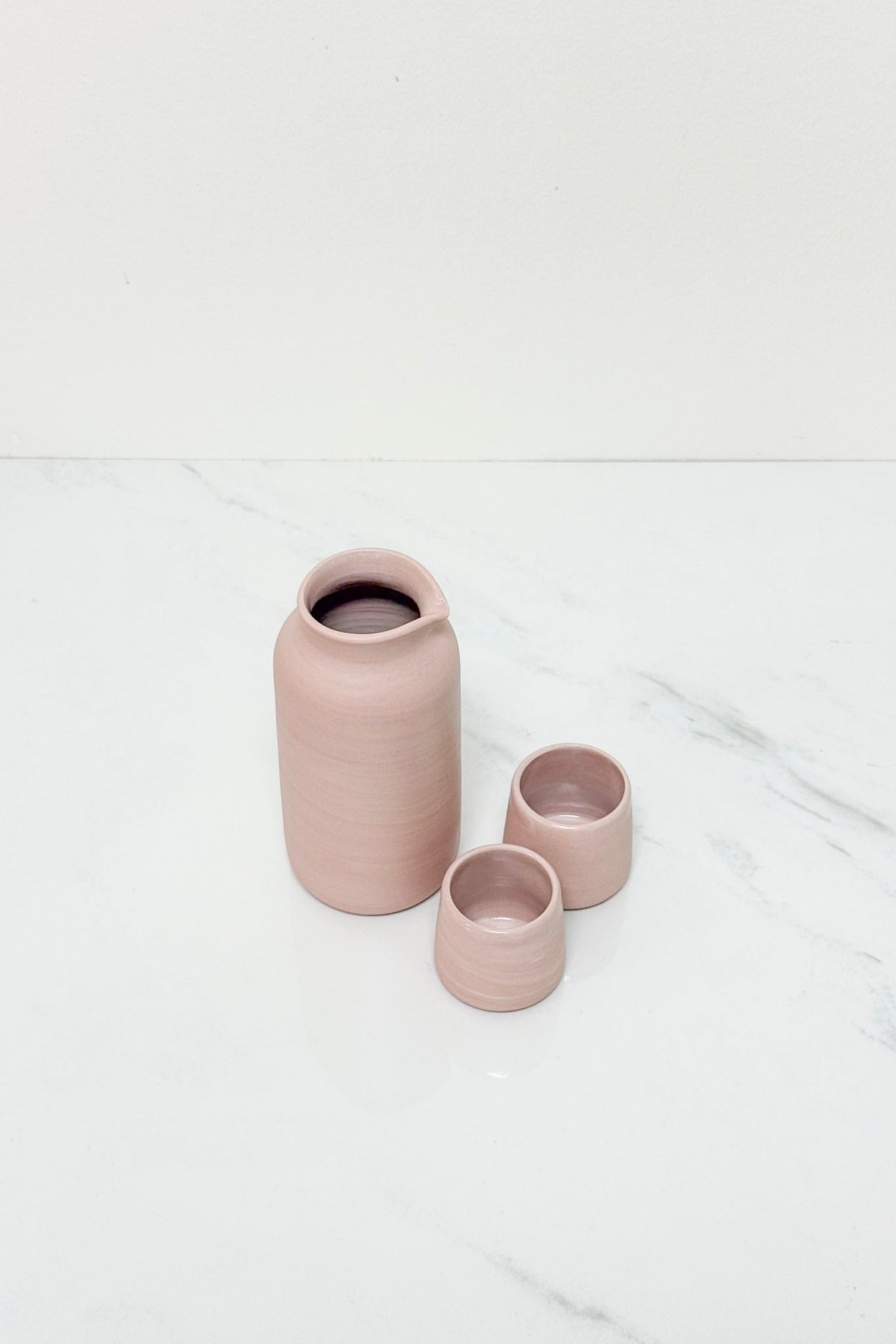 Terra Cotta Marble Sake Set