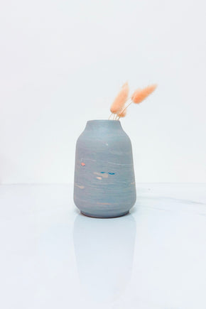 Denim Mixed Marble Vase