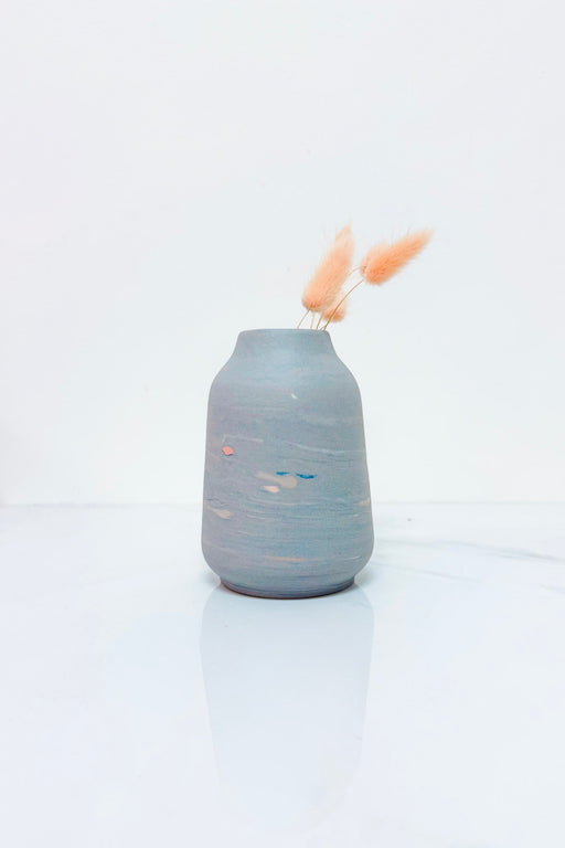 Denim Mixed Marble Vase