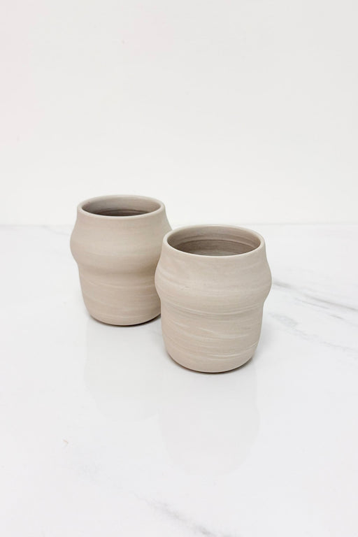SET OF 2 DESERT MARBLE TUMBLERS