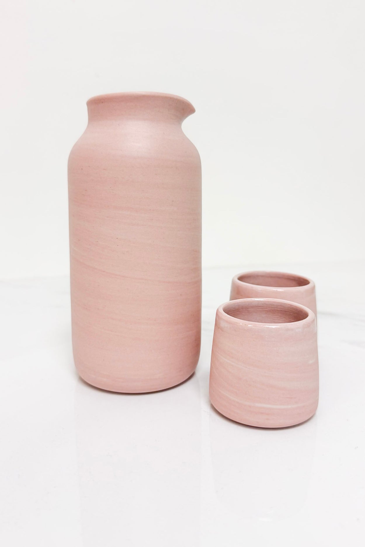 Terra Cotta Marble Sake Set