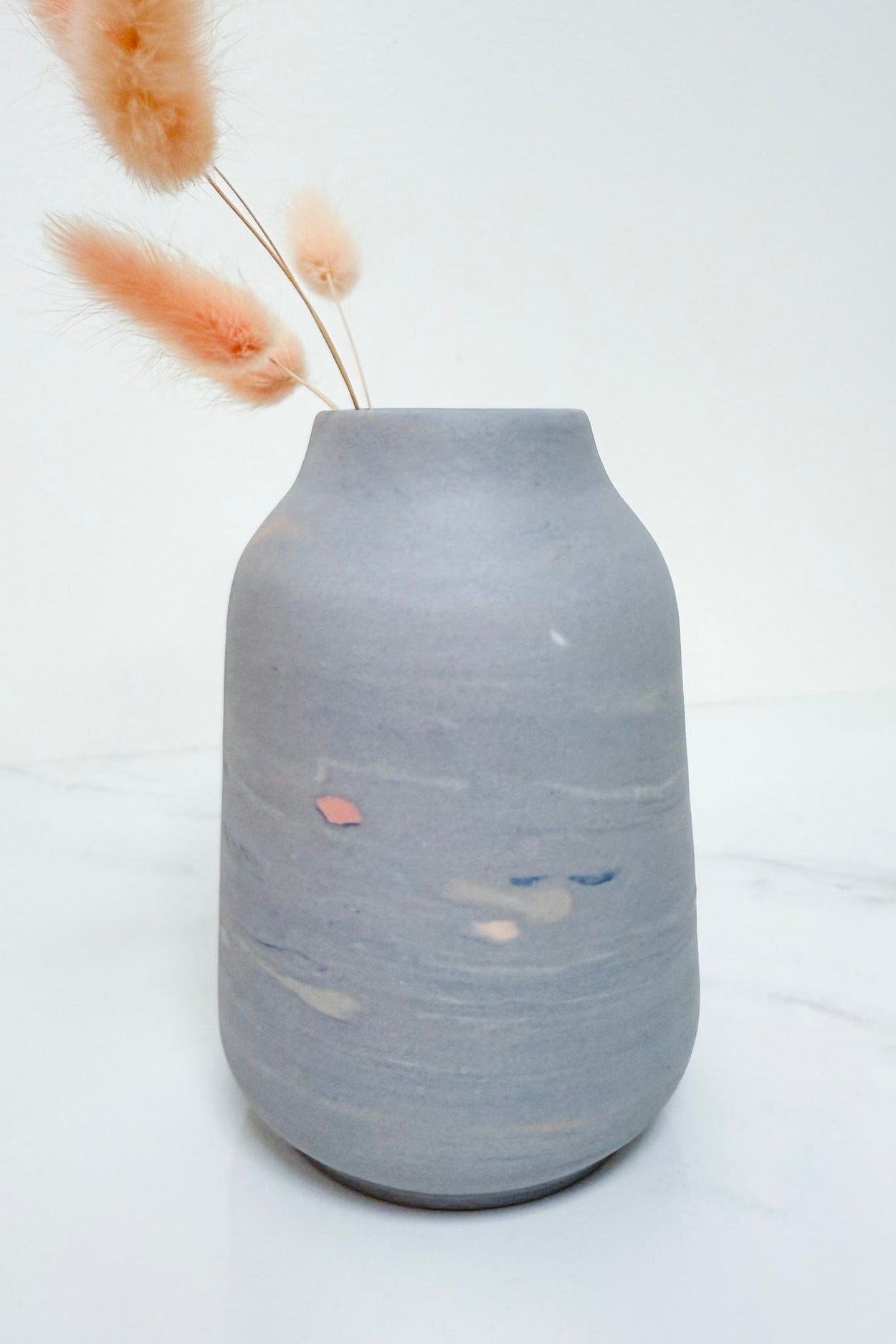 Denim Mixed Marble Vase