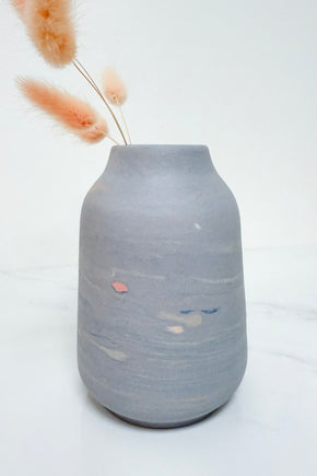 Denim Mixed Marble Vase