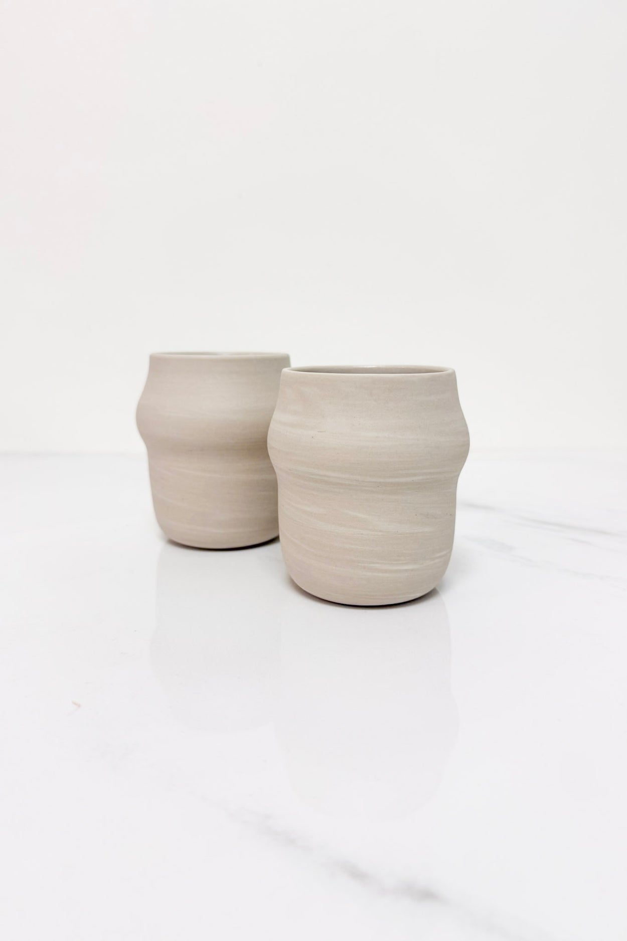 SET OF 2 DESERT MARBLE TUMBLERS
