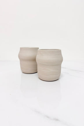 SET OF 2 DESERT MARBLE TUMBLERS