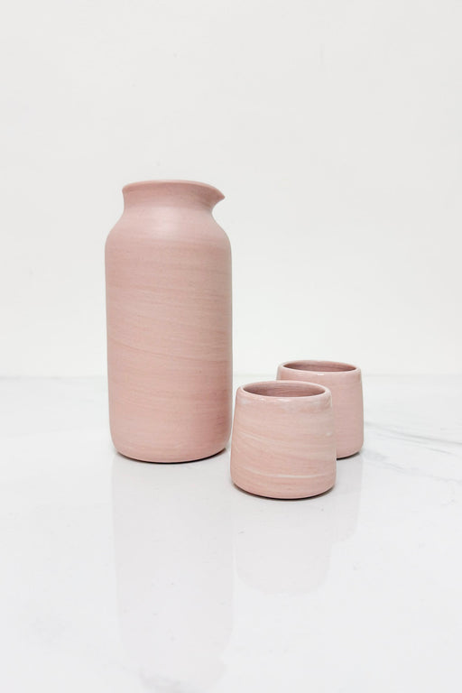 Terra Cotta Marble Sake Set