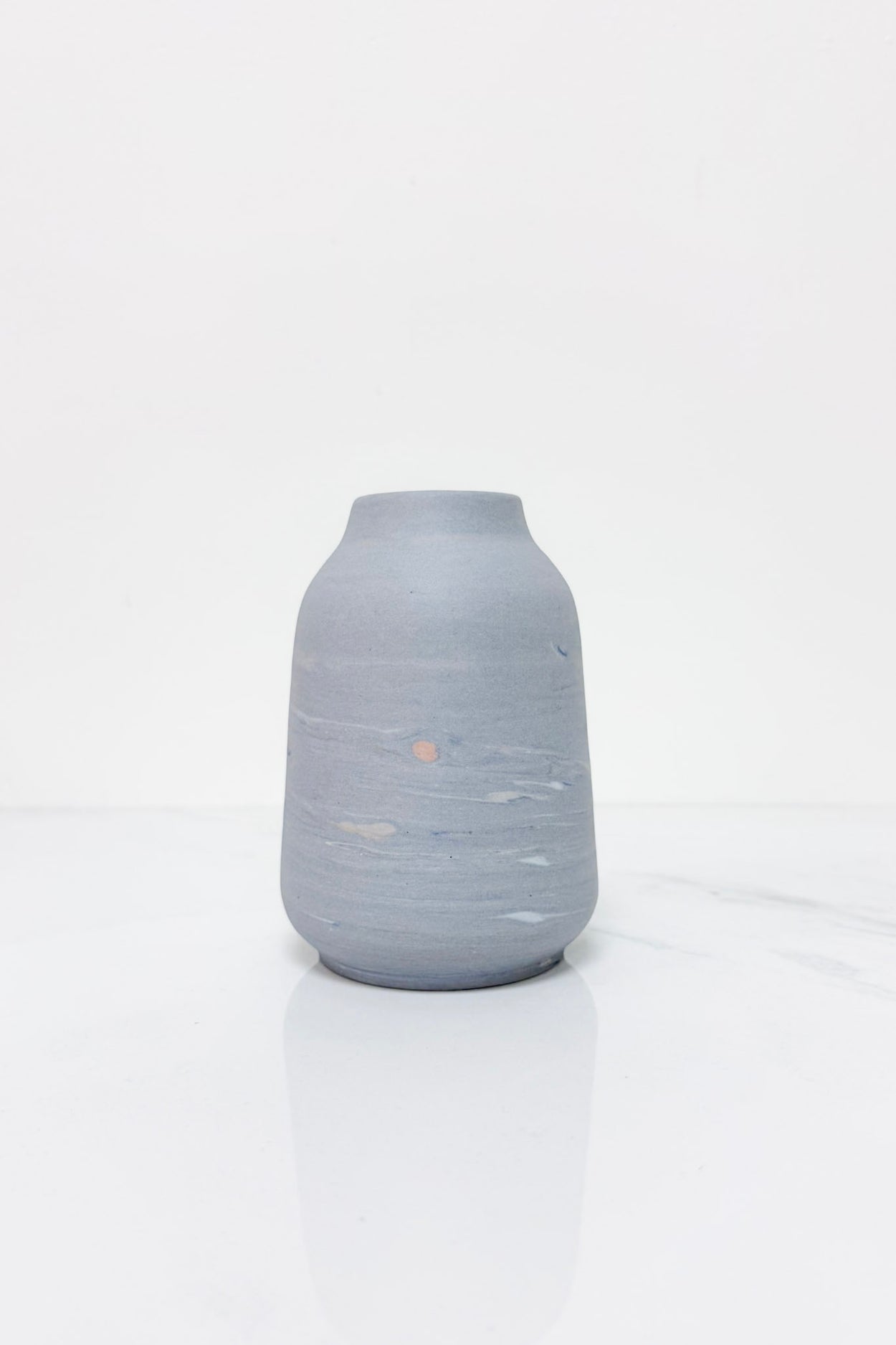 Denim Mixed Marble Vase