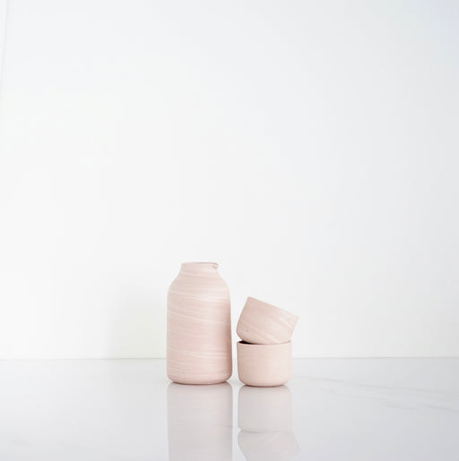 Ren•Vois Blush Marble Sake Set
