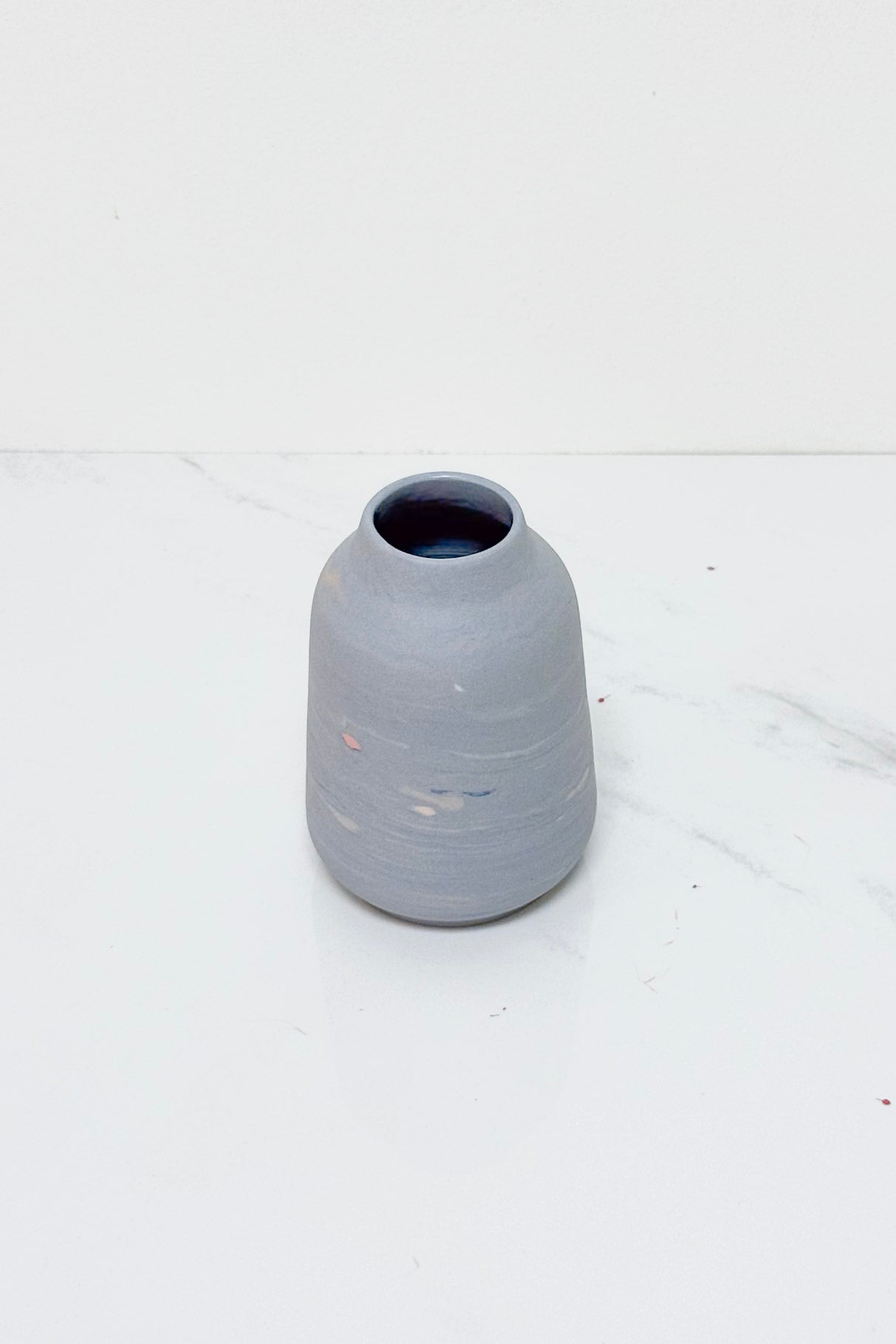 Denim Mixed Marble Vase