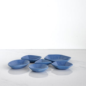 INDIGO MARBLE OCTAGON SEDER SET